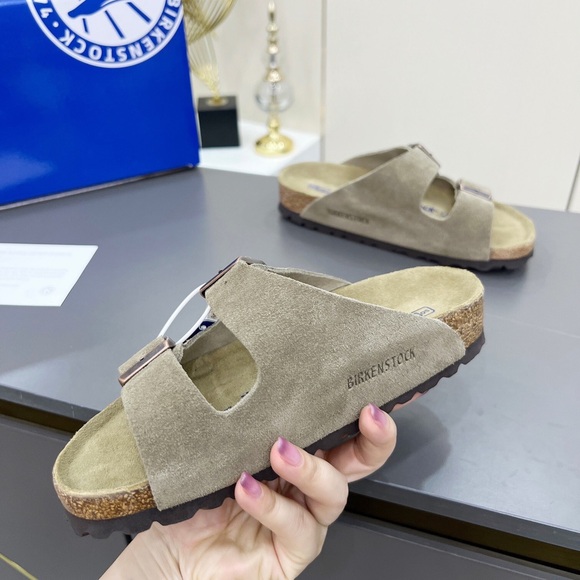 Birkenstock Brown Sandals with Cork Footbed and Adjustable Straps - Picture 6 of 8